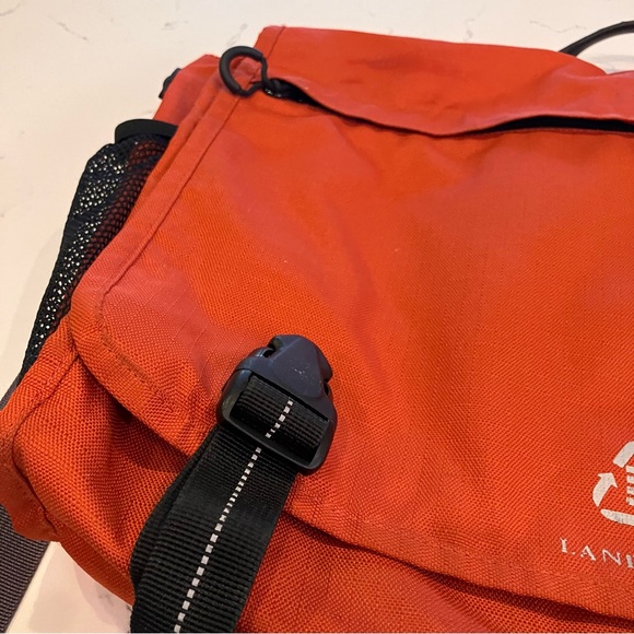 Lands' End Orange Messenger Laptop Briefcase Bag - Picture 6 of 16